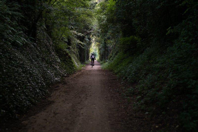 De-door-bossen-en-bomen-omringde-paden-in-de-Garrotxaregio-tussen-Girona-en-Olot-zijn-een-van-de-hoogtepunten-van-de-rit.-2