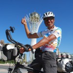 The Sun Trip-deelnemer Dirk in Astana na 62 dagen fietsen