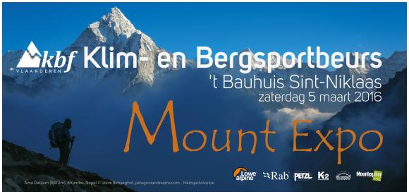 Mount Expo Klim- en Bergsportbeurs op zaterdag 5 maart in Sint-Niklaas!