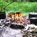 Outdoorschool vuurtje stoken