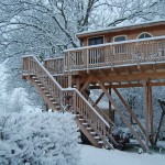 Overnachten in een boomhut – Het Kleine Paradijs in de winter