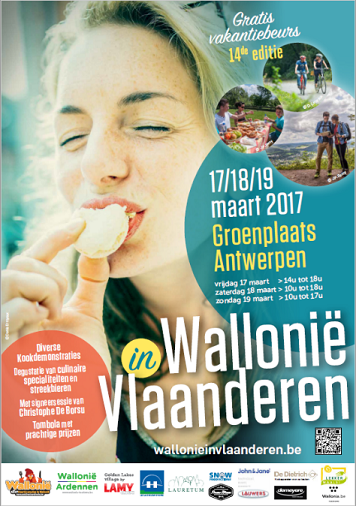 Vakantiebeurs Wallonië in Vlaanderen, 17-19 maart op de Groenplaats in Antwerpen