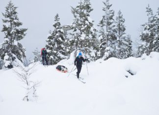 Sneeuwtrekking in Finland